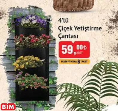 4’LÜ ÇİÇEK YETİŞTİRME ÇANTASI